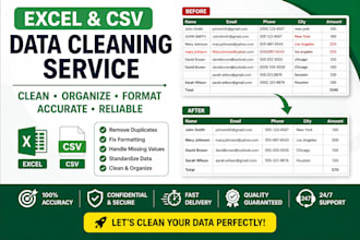 clean format organize and remove duplicates from excel csv data