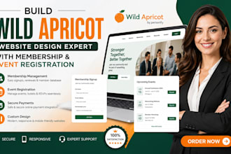 build wild apricot website design expert with membership and event registration