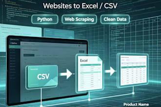 scrape product data from websites into excel or CSV