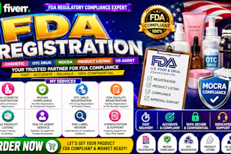 do fda registration fda cosmetic registration fda us agent mocra compliance