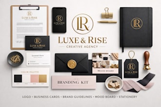 design business logo, brand identity and branding kit