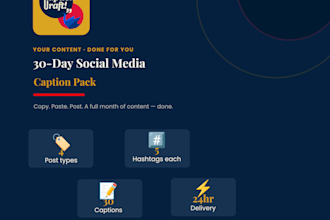 write 30 ready to post social media captions