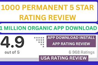 applestore playstore promotion, 1000 USA ios android app download