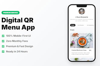 create a premium digital qr code menu for your restaurant or cafe