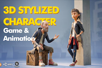 create 3d stylized cartoon characters for games and animation