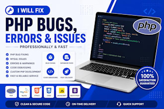 fix PHP bugs, errors and mysql issues professionally