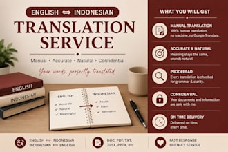 manually translate english to indonesian and indonesian to english