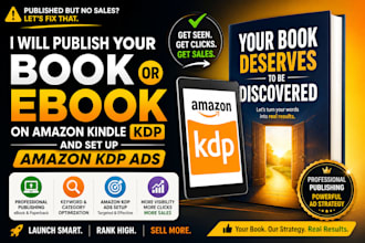 publish book on amazon kindle KDP and set up amazon KDP ads