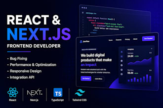 develop or improve your react nextjs frontend