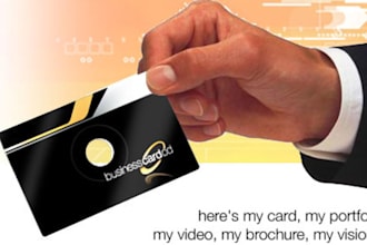design a professional looking business card in your corporate colors