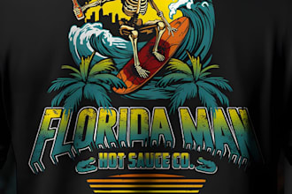 make awesome summer, adventure, beach custom t shirt and any graphic design