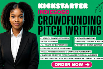 write your kickstarter or indiegogo crowdfunding pitch