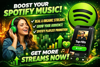 promote spotify music, streams to organic audience, spotify playlist