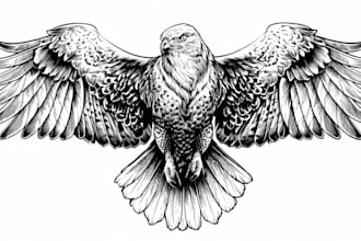 draw realistic black and white line art vector illustration