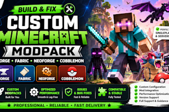 build and fix custom minecraft modpack for forge fabric, neoforge, and cobblemon