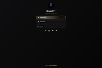 setup a premium self hosted link in bio website with admin panel