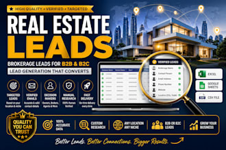 give fresh real estate leads, brokerage leads for b2b lead generation