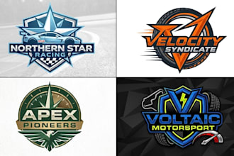 design modern automotive car racing team logo