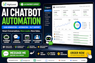 build ai chatbot automation for gohighlevel, chatgpt, and lead generation