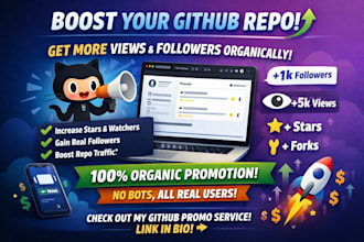 promote your github repo organically for more viewers and followers