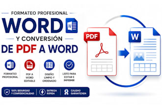 formatearé tu documento de microsoft word y convertiré PDF a word