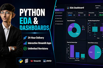 do python data analysis and build interactive streamlit dashboards