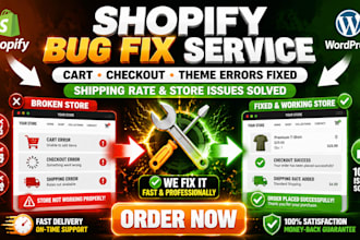fix shopify cart checkout soid out theme errors shopify bugs fix shipping rates
