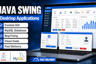 develop software application with java swing