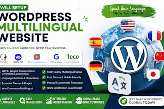 setup wordpress multilingual website wpml weglot translatepress gtranslate loco