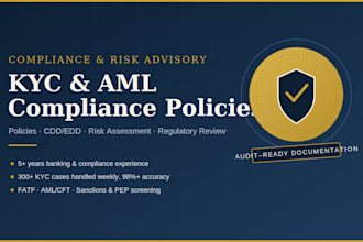 write kyc aml compliance policies and procedures for your business
