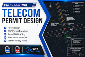create telecom permit drawings