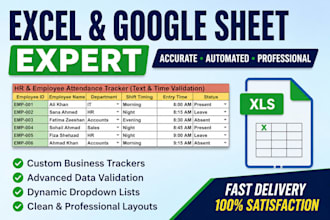 create automated excel and google sheets trackers with advanced data validation