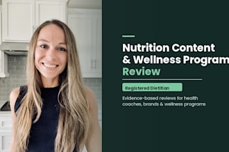 review wellness programs and nutrition content as an rd