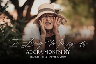 create a funeral memorial slideshow video with music