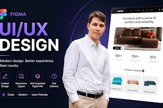 a professional and modern website UI design in figma