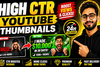 create youtube thumbnails optimized for higher CTR