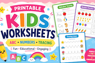 create printable preschool and kindergarten worksheets