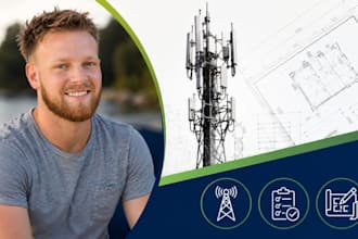 telecom tower drawings, rf site plan, antenna installation, permit drawings