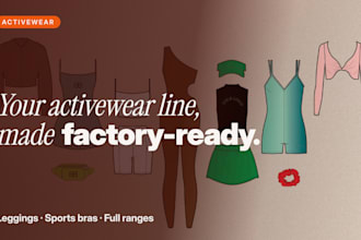 create a factory ready tech pack for your activewear brand