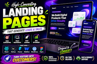design and develop a high converting sales landing page that generates leads