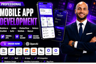 build mobile apps bubble io adalo flutterflow noloco draftbit softr weweb retool
