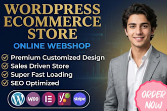 build a wordpress woo commerce ecommerce website ,web shop or online store