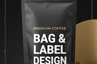 design coffee bags with 3d labels