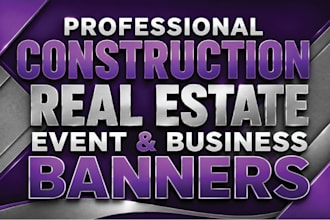 design professional construction, real estate, event and business banners