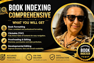 do precise and well structured book indexing for nonfiction, academic, and self