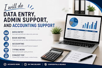 do data entry, accounting support, copy paste, convert pdf to excel , email lead