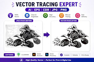 convert jpg, png, pdf to vector for print and cnc cutting