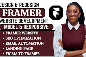 design, redesign framer website, landing page, and figma to framer and SEO