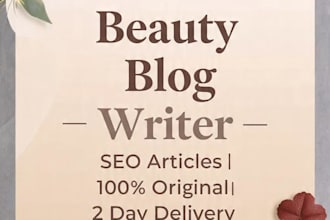write health and beauty blog articles