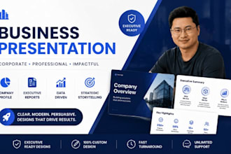 business presentation, corporate deck company profile executive report design